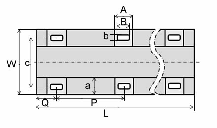 A plan about the dimension of a wing rubber fender